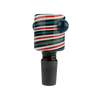 MAV Glass 14mm Swirly Candy Cane Bowl front view on white background, featuring colorful stripes and deep bowl design.
