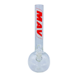 MAV Glass 16" Old School Bubble Bottom Bong with Retro Logo, Front View on White Background