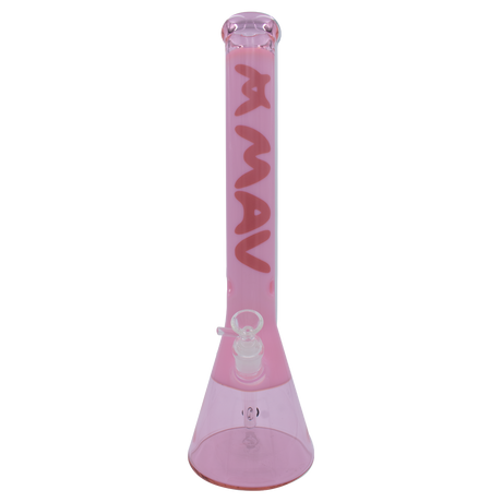 MAV Glass 18" Pink Color Float Beaker Bong with 50mm Diameter and 5mm Thickness