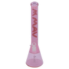 MAV Glass 18" Pink Color Float Beaker Bong with 50mm Diameter and 5mm Thickness