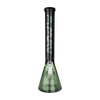 MAV Glass 18" Black Color Float Sleeve Beaker Bong, 50mm diameter, front view on seamless white background