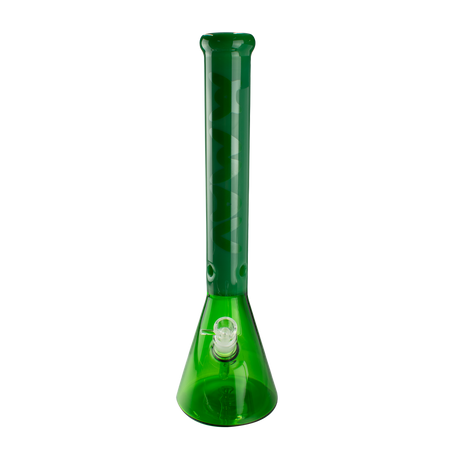 MAV Glass 18" Forest Green Beaker Bong with Color Float Sleeve Design, Front View