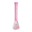 MAV Glass 18" Pink Color Float Sleeve Beaker Bong, Front View on White Background