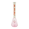 MAV Glass 18" White Color Float Sleeve Beaker Bong with 50mm Diameter Front View