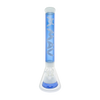 MAV Glass 18" Manhattan Pyramid Beaker in Blue, Front View on White Background