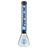 MAV Glass 18" Redondo Pyramid Beaker in Ink Blue, front view on seamless white background
