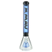 MAV Glass 18" Redondo Pyramid Beaker in Ink Blue, front view on seamless white background