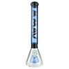 MAV Glass 18" Redondo Pyramid Beaker in Ink Blue, front view on seamless white background
