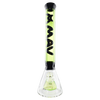 MAV Glass 18" Redondo Pyramid Beaker Bong in Ooze Color, Front View on White Background
