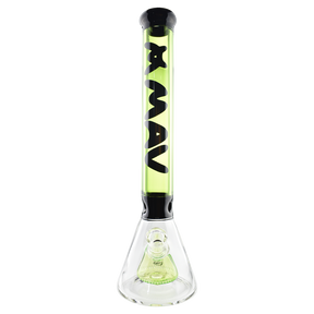 MAV Glass 18" Redondo Pyramid Beaker Bong in Ooze Color, Front View on White Background