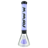 MAV Glass 18" Redondo Pyramid Beaker Bong in Black and Purple - Front View