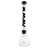 MAV Glass 18" Redondo Pyramid Beaker in Black, Front View, 50mm Diameter, 5mm Thickness