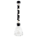 MAV Glass 18" Redondo Pyramid Beaker in Black, Front View, 50mm Diameter, 5mm Thickness