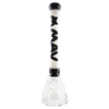 MAV Glass 18" Redondo Pyramid Beaker in Black, Front View, 50mm Diameter, 5mm Thickness