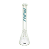 MAV Glass 18" Beaker Bong in Baby Blue, 9mm Thick with Heavy Wall Side View