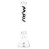 MAV Glass 18" Beaker Bong in Black with Heavy Wall Thickness and 9mm Glass Side View