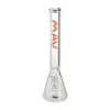 MAV Glass 18" Pastel Pink Beaker Bong with Heavy Wall Thickness, Front View on White Background