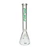 MAV Glass 18" Beaker Bong in Sea Foam, 9mm Thick Heavy Wall, Front View on White Background