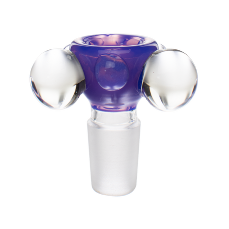 MAV Glass 19mm Bubbles Bowl in Milky Purple, front view on a seamless white background