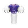 MAV Glass 19mm Bubbles Bowl in Milky Purple, front view on a seamless white background