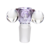 MAV Glass 19mm Bubbles Bowl in Transparent Purple - Front View
