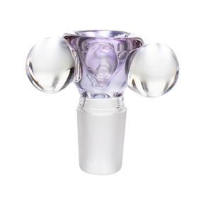 MAV Glass 19mm Bubbles Bowl in Transparent Purple - Front View