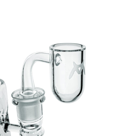 MAV Glass 25mm Quartz Round Bottom Bucket Banger for Dab Rigs, Clear Side View