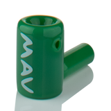 MAV Glass 2.5" Mini Hammer Hand Pipe in Forest Green with Deep Bowl - Side View