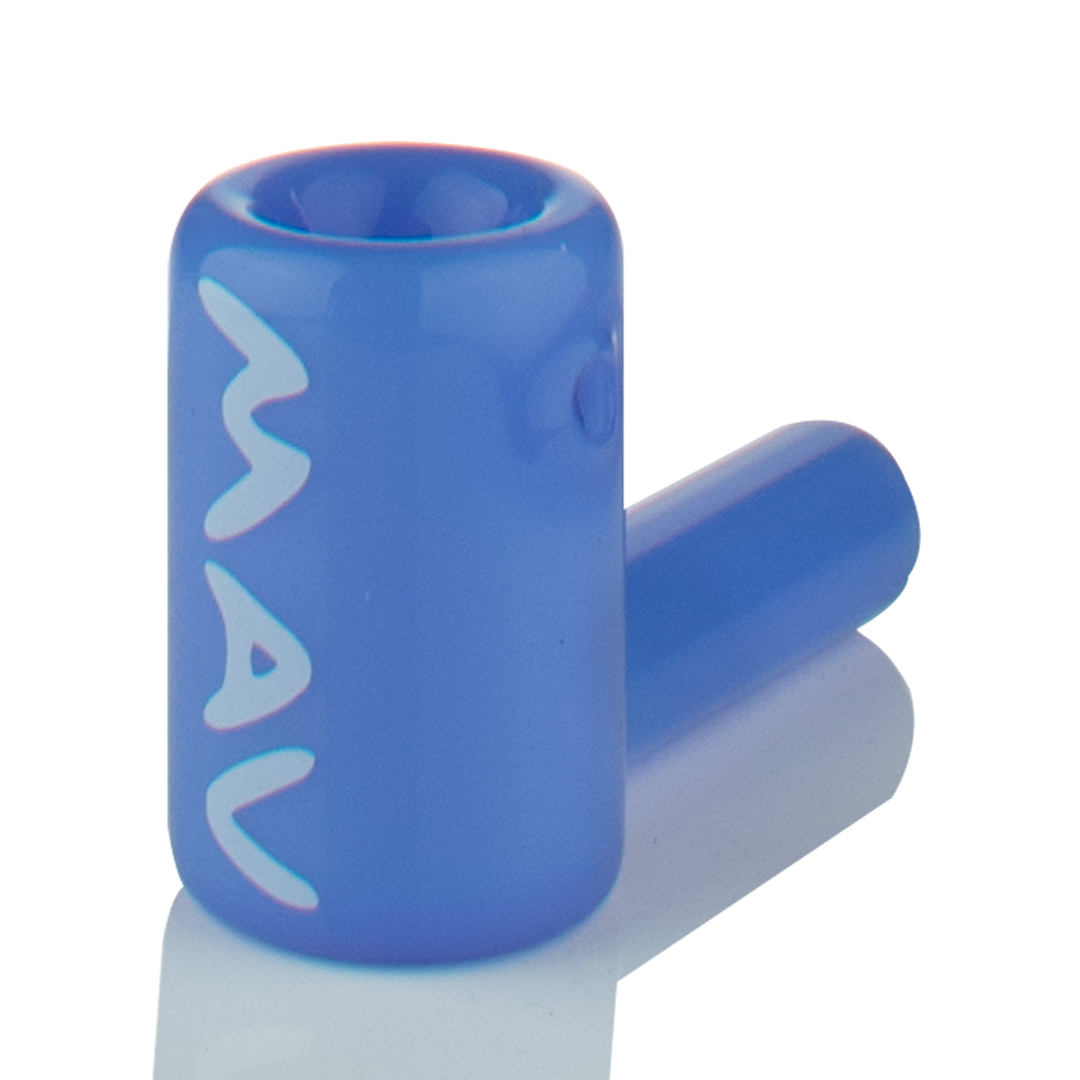 MAV Glass 2.5" Mini Hammer Hand Pipe in Lavender, Borosilicate Glass, Angled View