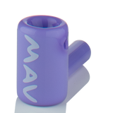 MAV Glass 2.5" Mini Hammer Hand Pipe in Purple, Borosilicate Glass, Side View
