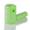 MAV Glass 2.5" Mini Hammer Hand Pipe in Slime Green, Borosilicate Glass, Side View