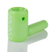 MAV Glass 2.5" Mini Hammer Hand Pipe in Slime Green, Borosilicate Glass, Side View
