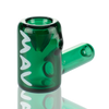 MAV Glass 2.5" Mini Hammer Hand Pipe in Teal, Borosilicate Glass, Angled Side View