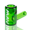 MAV Glass 2.5" Mini Hammer Hand Pipe in Transparent Forest Green, Borosilicate Glass, Side View