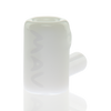 MAV Glass 2.5" White Mini Hammer Hand Pipe in Borosilicate Glass, Isolated Front View