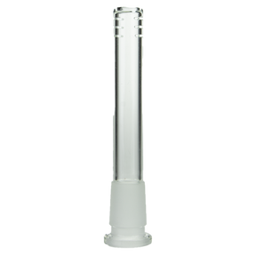 MAV Glass 3" Clear Downstem 19mm to 14mm for Bongs, Front View on White Background