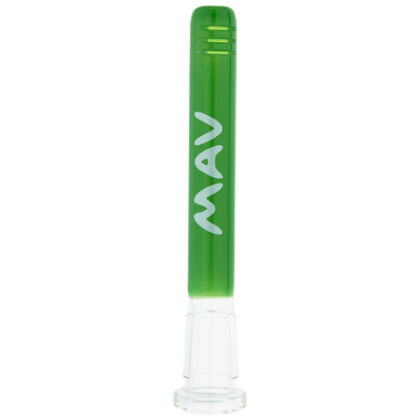 MAV Glass 4" Forest Green Color Downstem 18mm to 14mm for Bongs, Front View on White Background