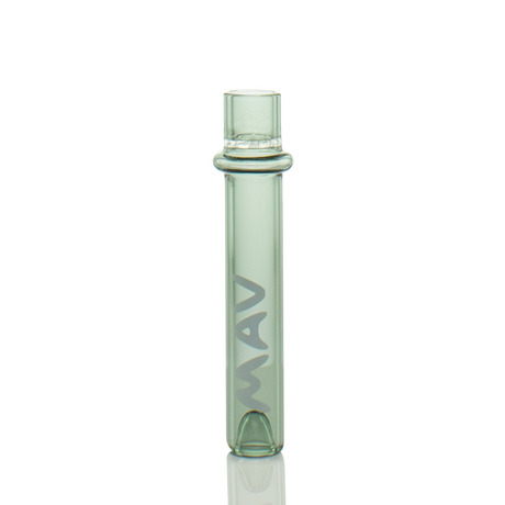 MAV Glass 4" One Hitter in Smoke, Heavy Wall Thick Glass, Front View on Seamless White