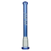 MAV Glass 4" Showerhead Slitted Colored Downstem in Ink Blue for Bongs, Front View