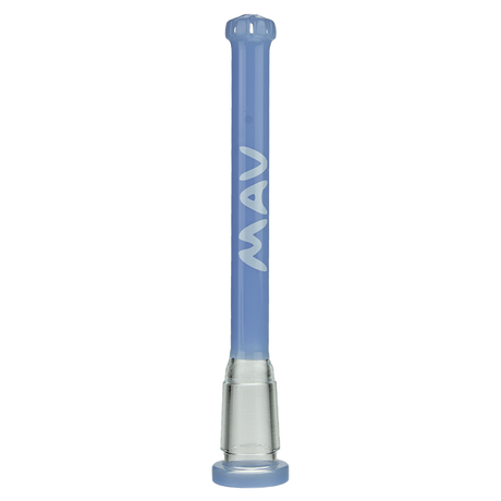 MAV Glass 4" Lavender Showerhead Slitted Downstem for Bongs, Front View on White Background