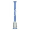 MAV Glass 4" Lavender Showerhead Slitted Downstem for Bongs, Front View on White Background