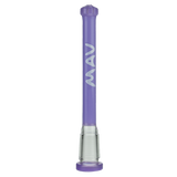 MAV Glass 4" Showerhead Slitted Downstem in Purple for Bongs, Glass on Glass 14-14.5mm Joint Size