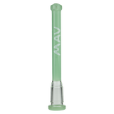 MAV Glass 4" Showerhead Slitted Downstem in Seafoam for Bongs, Front View