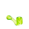 MAV Glass 5" Sherlock Hand Pipe in Green - Side View on White Background