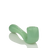 MAV Glass 5" Sherlock Hand Pipe in Seafoam - Side View on Seamless White Background