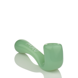 MAV Glass 5" Sherlock Hand Pipe in Seafoam - Side View on Seamless White Background