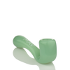 MAV Glass 5" Sherlock Hand Pipe in Seafoam - Side View on Seamless White Background