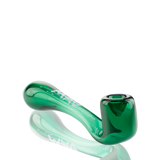 MAV Glass 5" Sherlock Hand Pipe in Teal with Borosilicate Glass, Side View