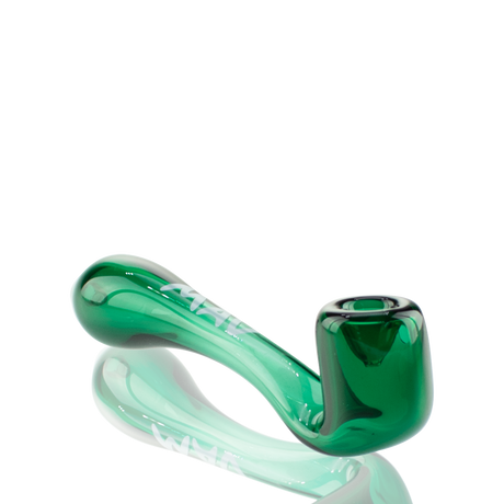 MAV Glass 5" Sherlock Hand Pipe in Teal with Borosilicate Glass, Side View