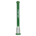 MAV Glass 5" Forest Green Showerhead Slitted Downstem for Bongs, Front View on White Background